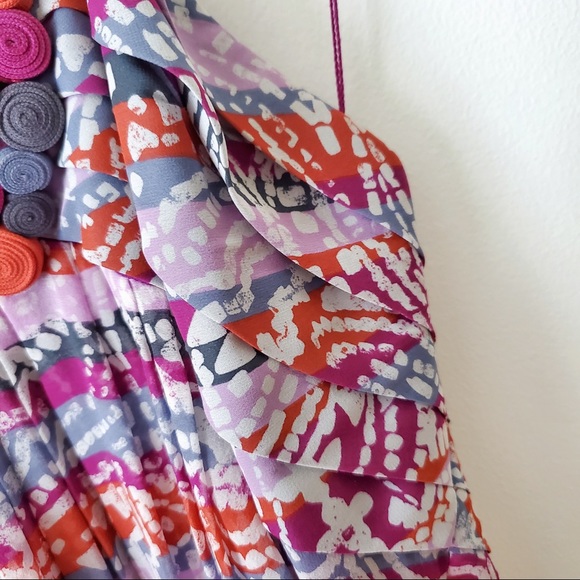 ADRIANNA PAPELL Silk Halter Dress Purple Size 10 - Picture 6 of 12